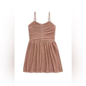 Katie J NYC Sabrina Dress Junior Nude Shimmer
